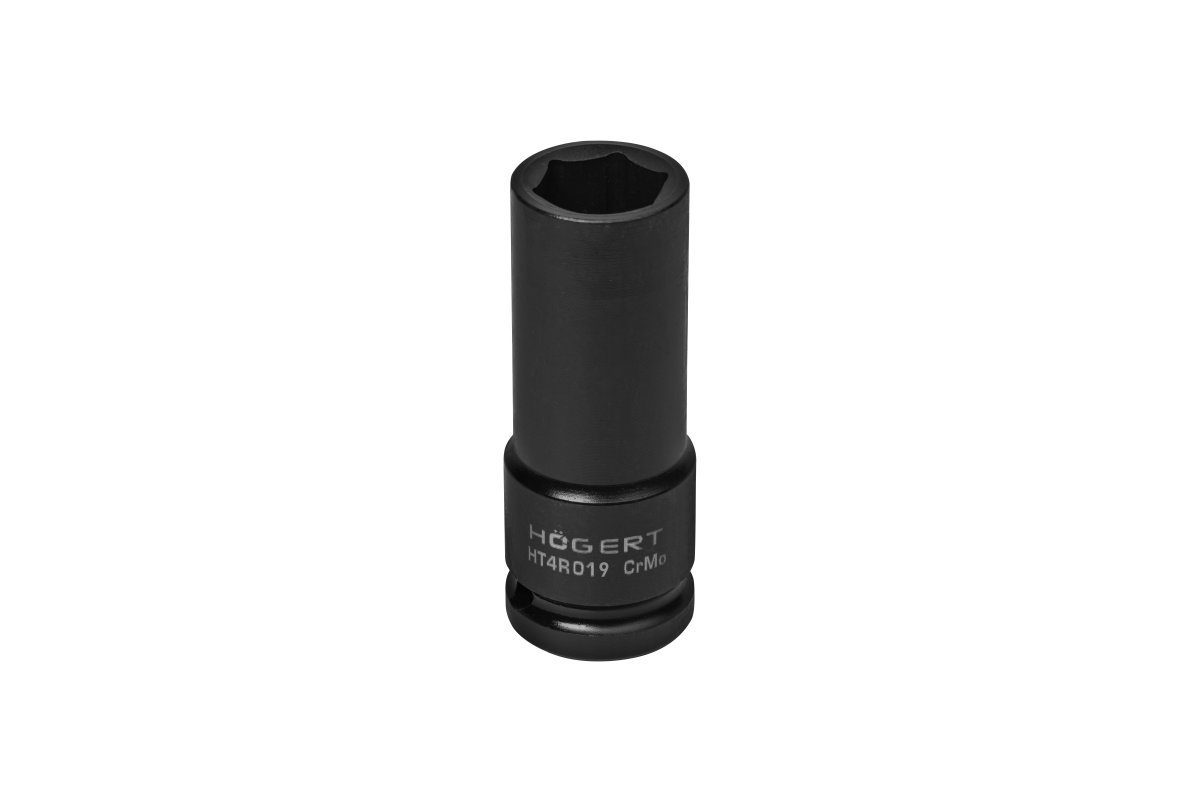 Головка торцева ударна шестигранна  1/2", 19 мм, глибока, CrMo
